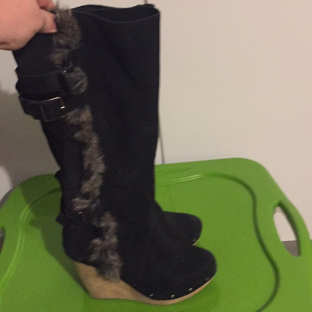 Suede Boots with fur